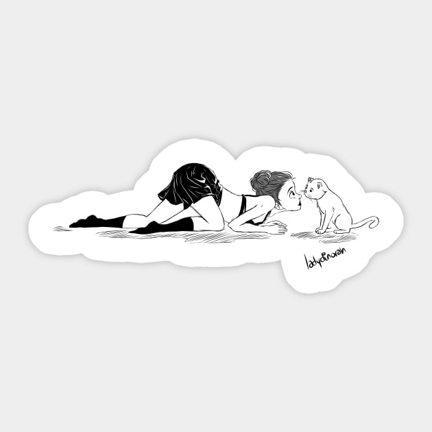 Cat Girl Sticker by madebydaniela